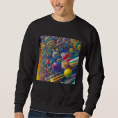 Space Race Männer schwarzes Sweatshirt (Vorderseite)