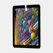 Space Race Quadrat Metall-Ornament Ornament Aus Metall (Vorderseite links)