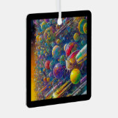 Space Race square metal ornament (Vorderseite Rechts)