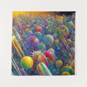 Space Race tapestry Wandteppich (Vorderseite (Horizontal))