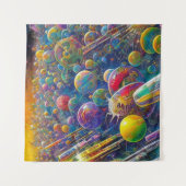 Space Race tapestry Wandteppich (Vorderseite)