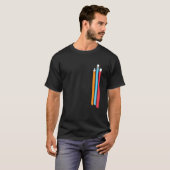 Space Racing Stripes Männer T - Shirt lustig (Vorne ganz)
