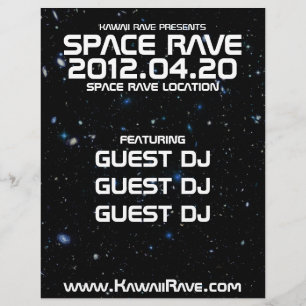 Space Rave Benutzerdefinierter Flyer