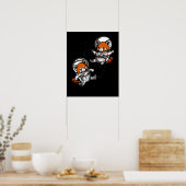 Space Red Panda Bären Astronauten Galaxy Tiere Poster (Küche)