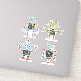 Space Robots Vinyl Stickers Aufkleber