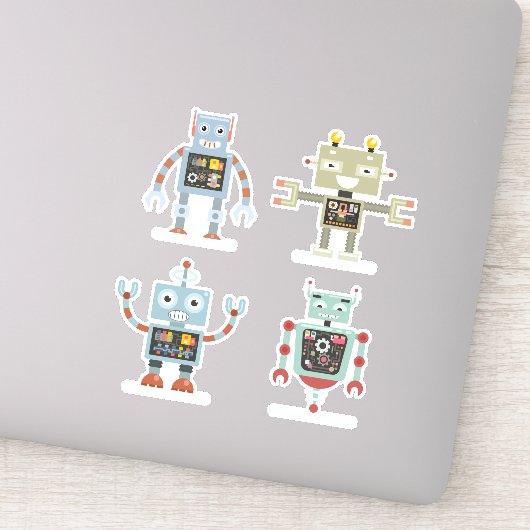 Space Robots Vinyl Stickers Aufkleber (Detail)