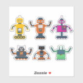 Space Robots Vinyl Stickers Aufkleber (Blatt)