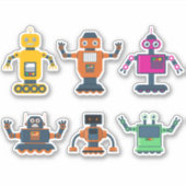 Space Robots Vinyl Stickers Aufkleber (Vorderseite)