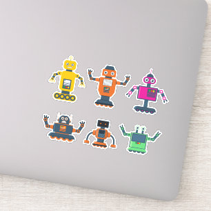 Space Robots Vinyl Stickers Aufkleber