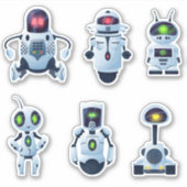 Space Robots Vinyl Stickers Aufkleber (Vorderseite)
