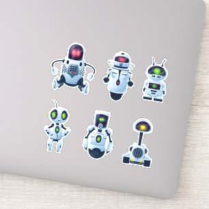 Space Robots Vinyl Stickers Aufkleber