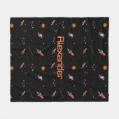 Space Rocket Boys Personal Fleecedecke (Vorderseite (Horizontal))