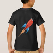 Space Rocket Boys Personal Individuelle Name T-Shirt (Rückseite)