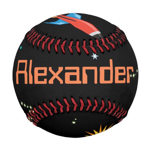Space Rocket Boys Persönlicher Name oder Teamname Baseball (Rückseite)