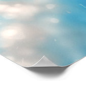 Space Rocket Hub aus dem Start. Poster (Ecke)