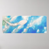 Space Rocket Hub aus dem Start. Poster (Vorne)