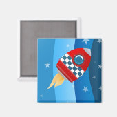 Space Rocket - Magnete Magnet (Vorderseite/Rückseite)