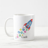 Space Rocket Niedlich Spaß Geschenk Personalisiert Kaffeetasse (Links)