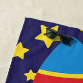 Space Rocket Personalisiert Beach Handtuch (Beispiel)