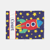 Space Rocket Personalisiert Fleece Blanket (Vorderseite (Horizontal))