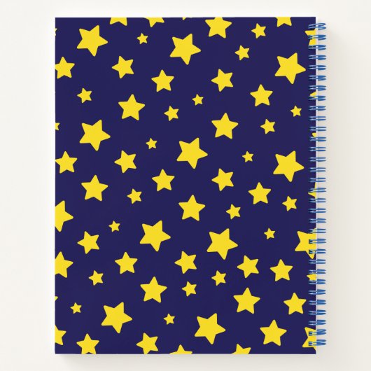 Space Rocket Personalisiert Spiral Notebook Notizblock (Rückseite)