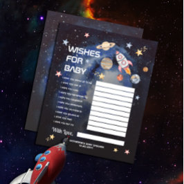 Space Rocket Planets Baby Dusche Wünsche für Baby
