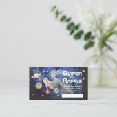Space Rocket Planets Boy Baby Shower Windelwalterp Begleitkarte (Stehend Vorderseite)