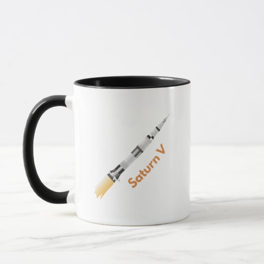 Space Rocket Saturn V Tasse (Links)
