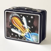 Space Rocket Science Metal Lunchbox (Rückseite)