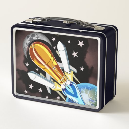 Space Rocket Science Metal Lunchbox (Rückseite)