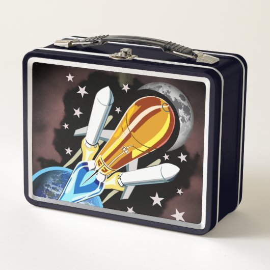 Space Rocket Science Metal Lunchbox (Vorderseite)