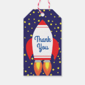 Space Rocket Star Schiff 1. Geburtstag Party Geschenkanhänger (Vorderseite)