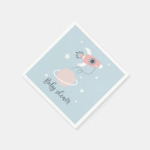Space Rocket und Jupiter Baby Dusche Serviette (Ecke)