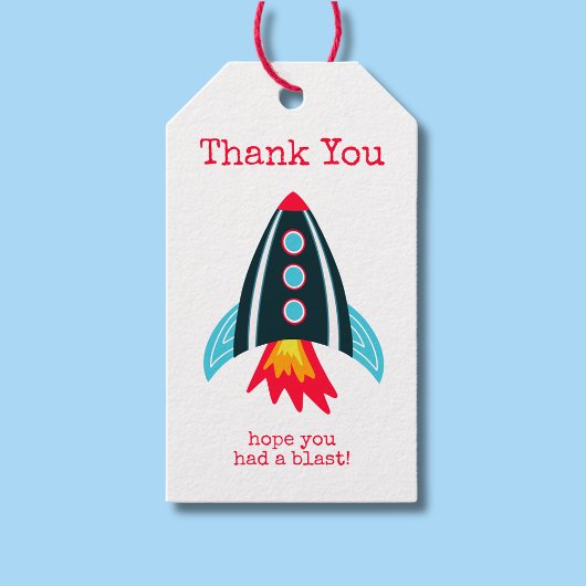 Space Rocket Vielen Dank zum Geburtstag Geschenkanhänger