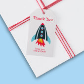 Space Rocket Vielen Dank zum Geburtstag Geschenkanhänger