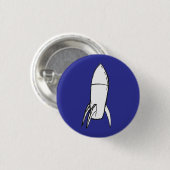Space Rocket vom Space Port KARL (blau) Button (Vorne & Hinten)