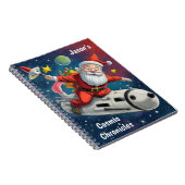 Space Santa Claus Personalisiert Notizblock (Rechte Seite)
