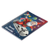 Space Santa Claus Personalisiert Notizblock (Linke Seite)