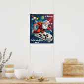 Space Santa Claus Poster (Küche)