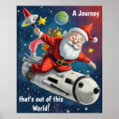 Space Santa Claus Poster (Vorne)