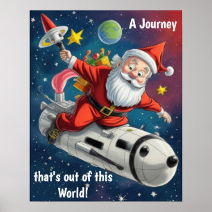 Space Santa Claus Poster