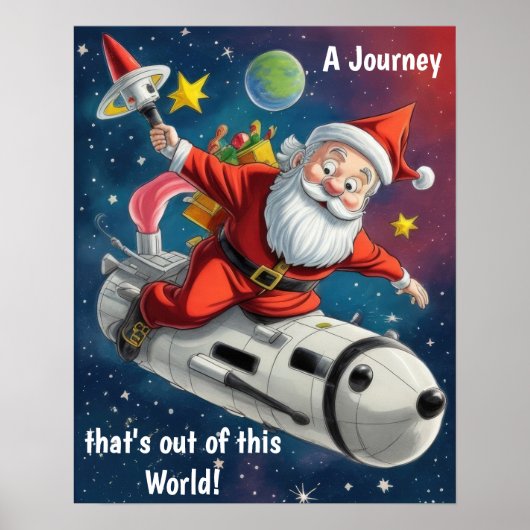 Space Santa Claus Poster (Vorne)