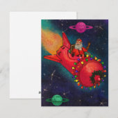 Space Santa Feiertagskarte (Vorne/Hinten)