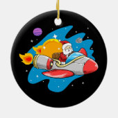 Space Santa Keramik Ornament (Hinten)