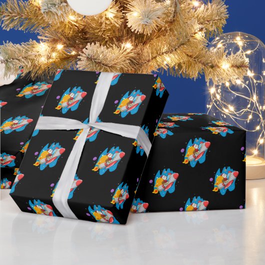 Space Santa Wrapping Paper Geschenkpapier (Feiertage)