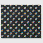 Space Santa Wrapping Paper Geschenkpapier (Flach)