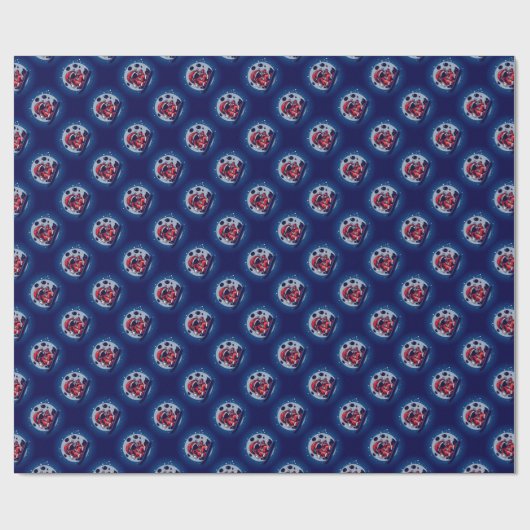 Space Santa Wrapping Paper Geschenkpapier (Flach)