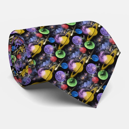 Space Science Custom Necktie Krawatte (Gerollt)
