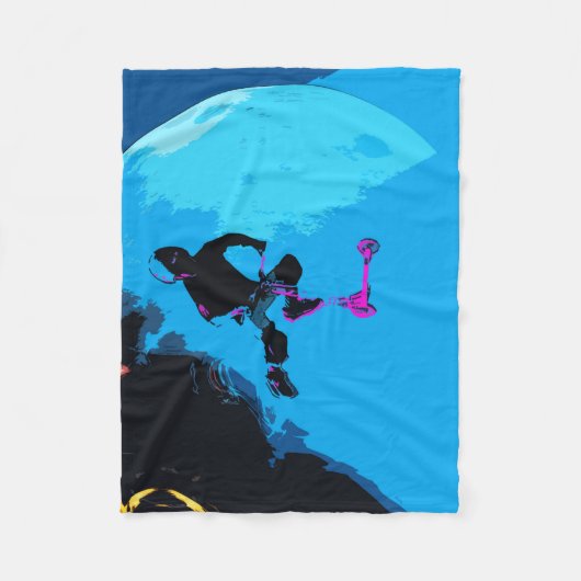 Space Scootering - Stunt Scooter BoyFleece Blanket Fleecedecke (Vorderseite)