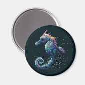 Space Seepferd Magnet (Vorderseite/Rückseite)